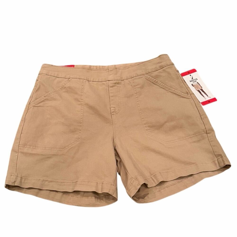 NWT Nautica Khaki Tan Chino Women’s Shirts Sz M